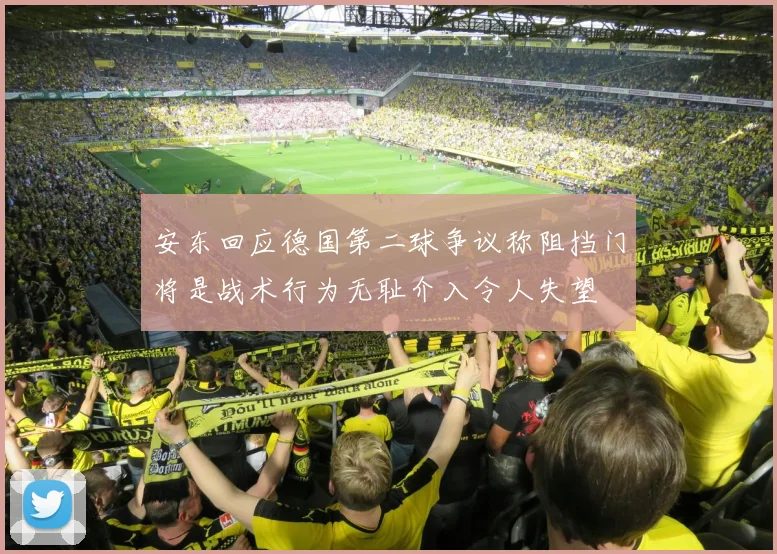 安东回应德国第二球争议称阻挡门将是战术行为无耻介入令人失望